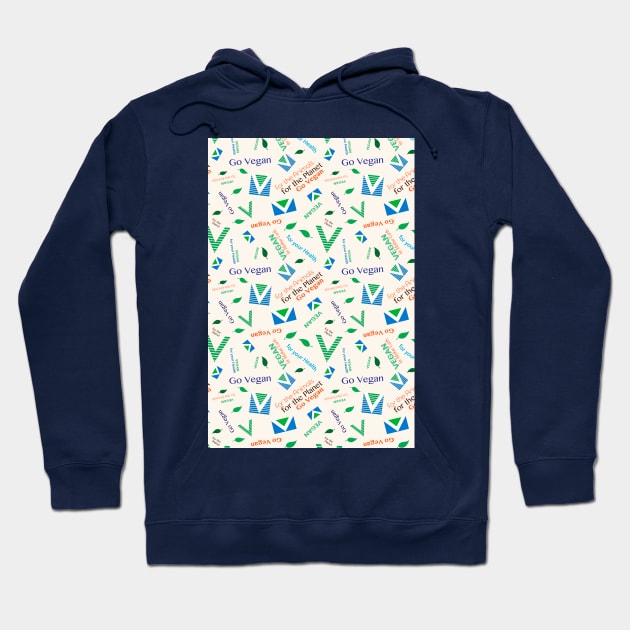 Pattern Vegan Theme Hoodie by RiverPhildon